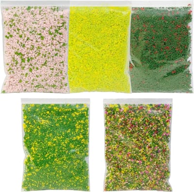 Kleurrijke Poederboom voor Modelbouw, Simulatie Bomen Poeder, DIY Modelbomen Basismateriaal Kit voor Spoorweg Diorama en Tuin Decoratie (5 Kleuren)
