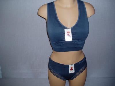 Naadloze bh met achterkant vlindermotief grijs L/XL