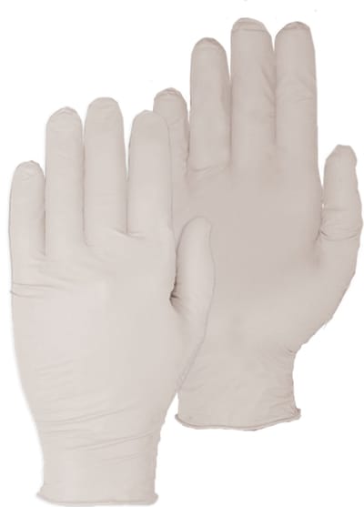 Werkhandschoenen PSP 50-190 Allround Single Use Medical Latex, poedervrij, crème wit, 6,5 gr (per 100 stuks in dispenserbox), maat M