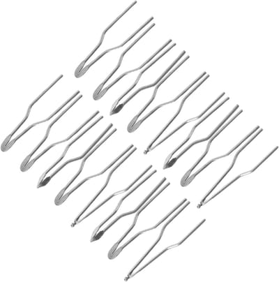 Houtbrandtips Set - Pyrografie Punten - Houtbewerking Hobby - Ergonomisch Ontwerp - 16 Stuks - Zilver