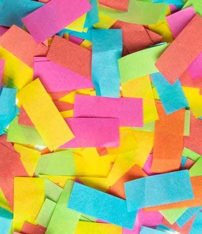 Confetti shooter 40 cm - Multi colour paper