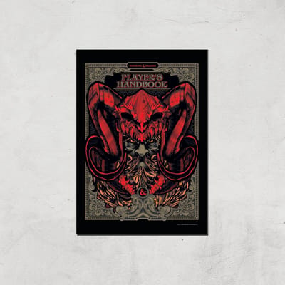 Dungeons & Dragons Players Handbook Giclee Art Print - A4 - Print Only