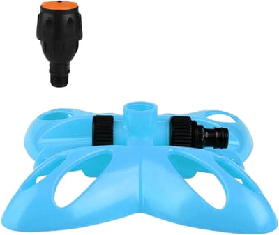 Gazonsproeier - Automatische sproeier - Gras water geven - 360 graden rotatie - 15 x 21 x 21 cm - Blauw