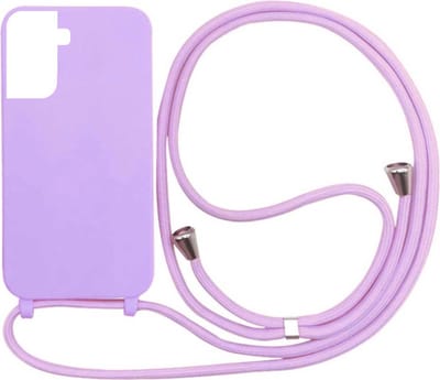 Smartphonica Samsung Galaxy S21 Plus hoesje met koord - Paars geschikt voor Samsung Galaxy S21 Plus