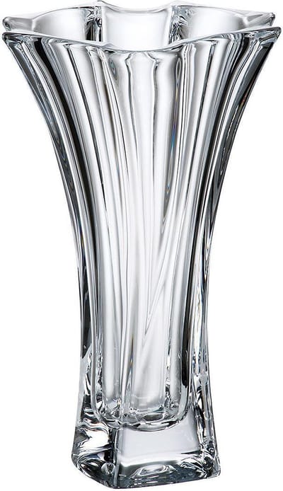 Schitterende Crystalite vaas - BOHEMIA CRYSTAL - kristallen bloemenvaas Neptune 26.5 cm