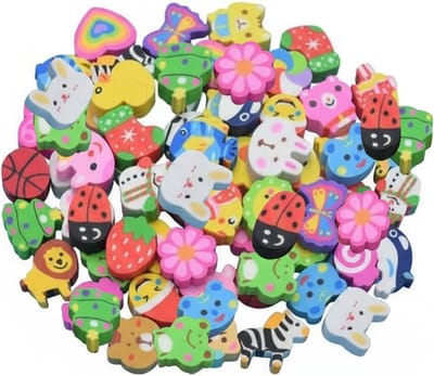 Leuke Dieren Gum Set van 30 Stuks - Kleurrijke Mini Gummen voor Studenten, Cadeaus en Beloningen