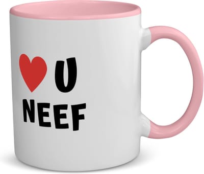 Akyol - love u neef koffiemok - theemok - roze - Neef - de liefste neef - verjaardag - cadeautje voor neef - neef artikelen - kado - geschenk - 350 ML inhoud