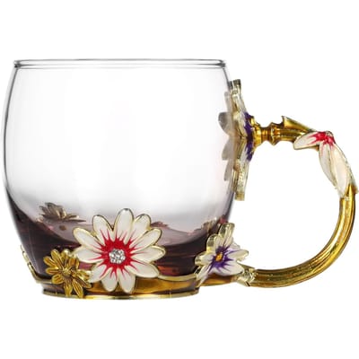 Rode Roos Emaille Ambacht Waterbeker Drinkmok met Handvat Ontwerp Thee Koffiekop Coffee,type 2