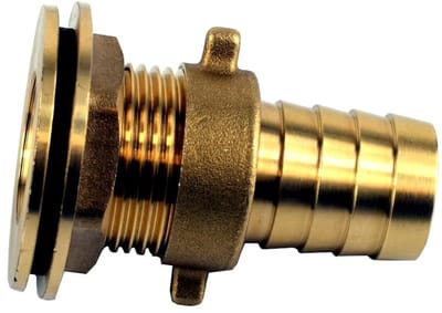 Tankdoorvoer Regenton, Messing 25mm Slangtule 1 inch - Veilige Tank Aansluiting