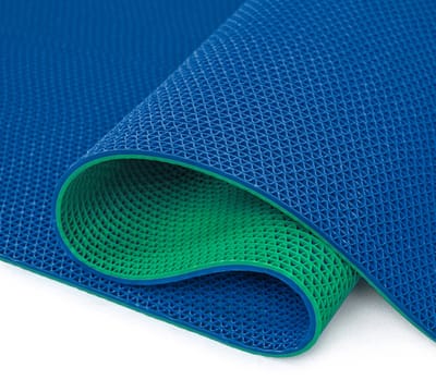 Rubbermagazijn - Antislipmat voor kleedruimtes en zwembaden - 500x120cm - Badmat - blauw/groen