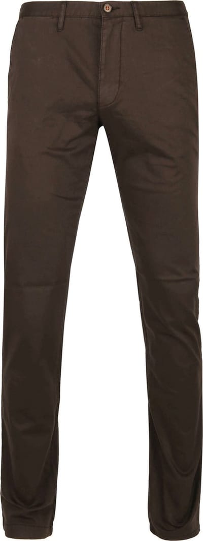 Suitable Chino broek Sartre Donkerbruin - Maat 48 - Heren - Mannen broeken
