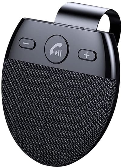 Dailygoody - Handsfree carkit - Bluetooth V5.0 - Automatische uitschakeling - Zwart - Dual phone verbinding - Spraakantwoord - Geschikt voor auto - Co...