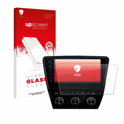 upscreen - Screenprotector voor Skoda Octavia RS 245 2019 Infotainment System 9.2" - Folie Beschermfolie Beschermglas transparant