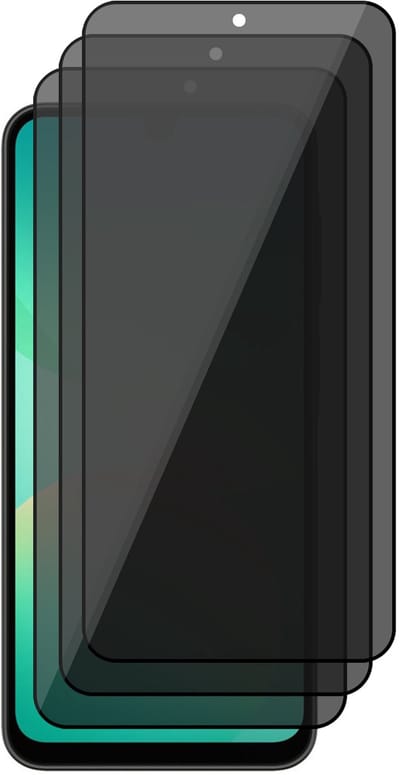Privacy Screenprotector geschikt voor Samsung Galaxy A17 5G / A26 / A16 - 3x Volledig Dekkend Glas Screen Protector