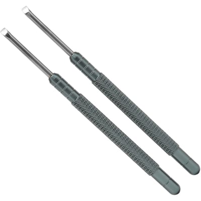 2 stuks Horlogewijzer Verwijdergereedschap Roestvrij Staal Draagbaar Duurzaam Horloge Reparatie Hefboom voor Horlogemaker 4.3in gray