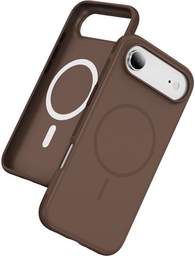 Hoesje Geschikt voor iPhone 17 Air - Bruin - Geschikt voor MagSafe - Magnetische Zachte Liquid Siliconen Back Cover Case