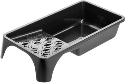 KADAX Verfbakje, kunststof verfschaal, verfschaal voor muurverf, verfbak met klein handvat, schilderaccessoires, lakbak, schilderbenodigdheden, verfschaal (12, zwart)