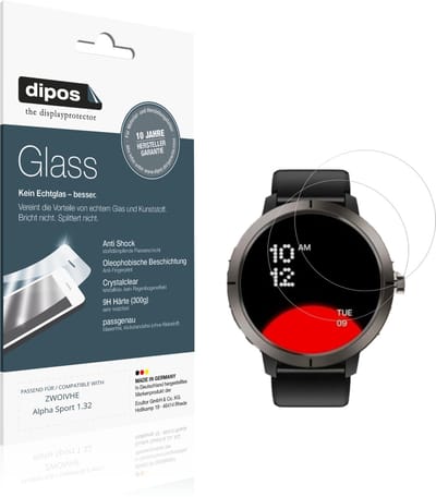 dipos – 2x Pantserfolie geschikt voor ZWOIVHE Alpha Sport 1.32 | 9H Screenprotector