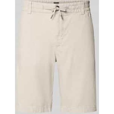 tapered chinobermuda van linnenmix model 'DS_3S'