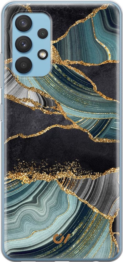 Hoesje geschikt voor Samsung Galaxy A32 4G - Marble Jade Stone - - Multi - - Casevibes
