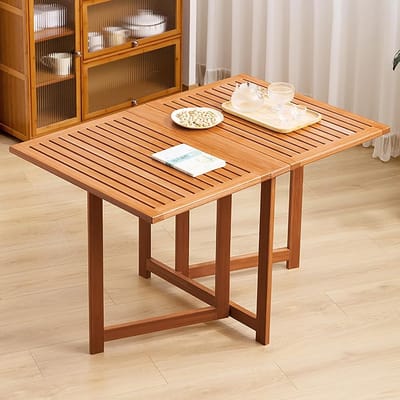Opvouwbare eettafel uitschuifbaar 90 cm – ruimtebesparende keukentafel zonder montage – rechthoekige multifunctionele tafel voor 2-4 personen – bruin – Vermissen