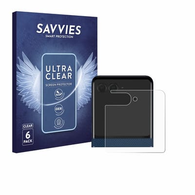 Savvies - Screenprotector voor Motorola Razr 60 (Achterdisplay) - Folie Beschermfolie transparant 6 Stuks