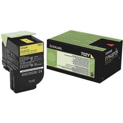 Lexmark 70C20Y0 nr. 702Y toner cartridge geel (origineel)