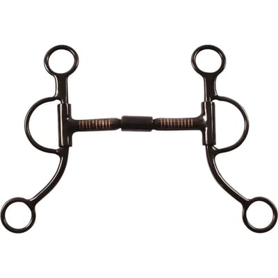Western dubbelgebroken snaffle voor paard Pool's
