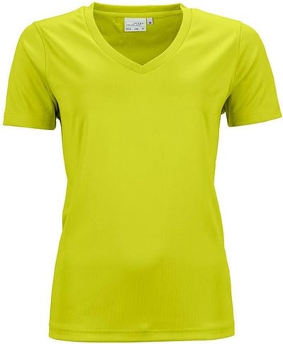 James and Nicholson Dames/dames Actief V Hals T-Shirt (Zuurgeel)