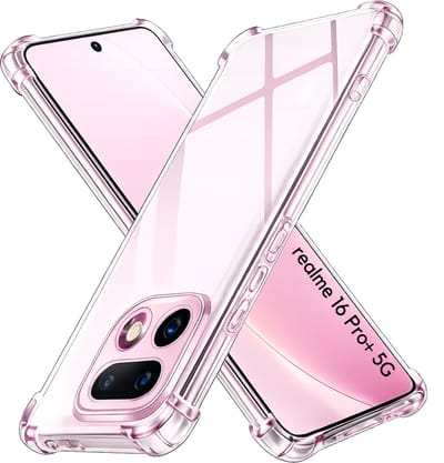 Hoesje geschikt voor Realme 16 Pro Plus 5G backcover Shockproof siliconen Transparant