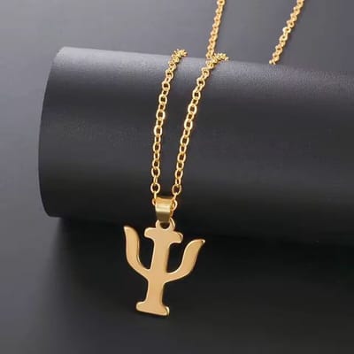 Ketting met hanger Joodse kandelaar goudkleur.