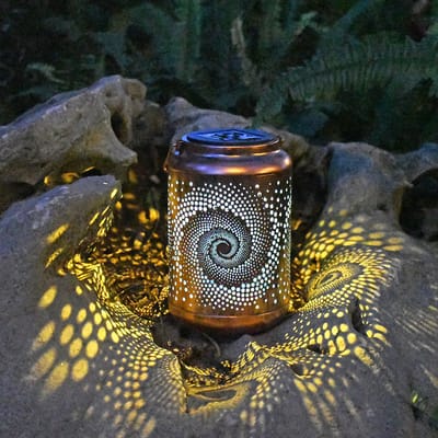 Solar Buitenlamp Slak, 18.6*12cm-Zonne-energie Hanglamp Buiten - Waterdichte LED Tuinlamp - Metaal - Voor Tuin, Pad, Veranda & Binnenplaats – Hangende Sfeerlamp Tuin-Belle's product
