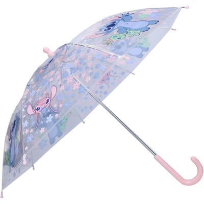 Lilo & Stitch Rainy Days Paraplu - Paars / Transparant - 60 x 71 x 71 cm - Kinderparaplu - Stitch