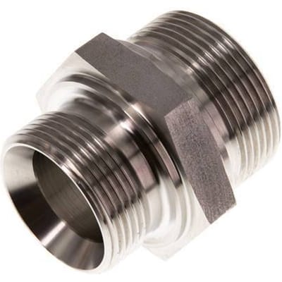 G 1 1/2'' x G 1 1/4'' RVS Borstnippel 315 Bar - Hydrauliek - FL2S-M-ST-112G-114G-I