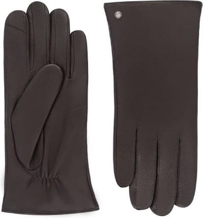 Roeckl Boston Touch Leren Heren Handschoenen Maat 8,5 - Coffee