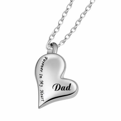Urn ketting-Hart-Dad-Zilverkleur-Vader - Charme Bijoux