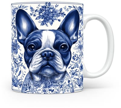 Mok French Bulldog Beker voor koffie of tas voor thee, cadeau voor dierenliefhebbers, moeder, vader, collega, vriend, vriendin, kantoor, opa, oma, hond, kerst, sinterklaas, verjaardag