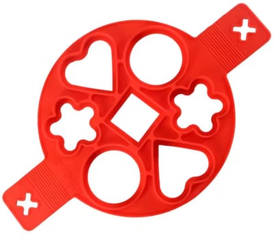 Pannenkoekenvorm - Eivorm - Siliconen - Roodkleurig