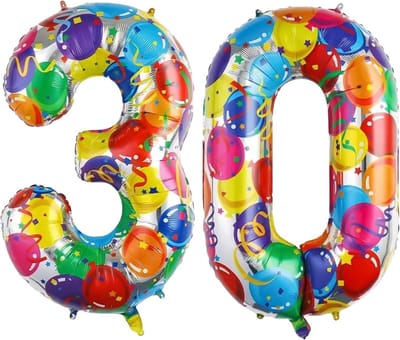 Cijfer Ballonnen Ballon Cijfer 30 Verjaardag Versiering Feest Helium Ballonnen Cijferballon Folieballon Kleur Xl Formaat