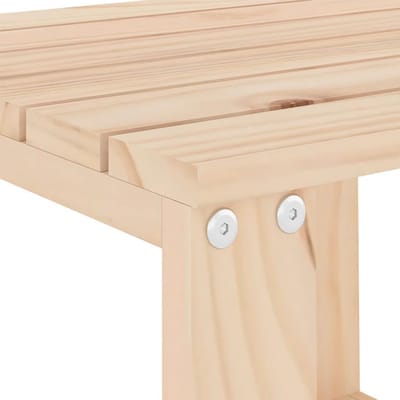 Houten Bijzettafel - Tuin Tafel - Buiten Ontspannen - Massief Grenenhout - 40x38x285 cm - Onbehandeld
