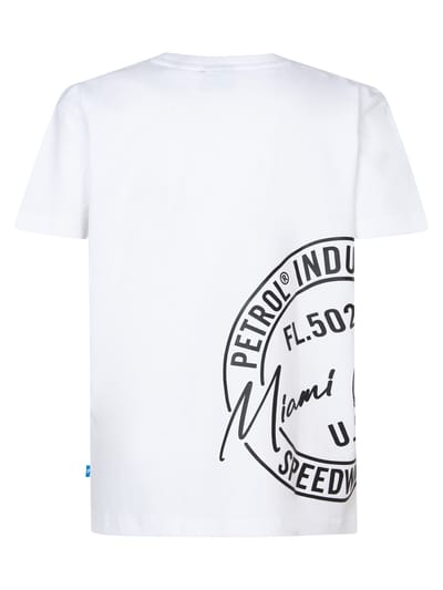 Petrol Industries - Jongens Artwork T-shirt Oceangrove - Wit - Maat 152