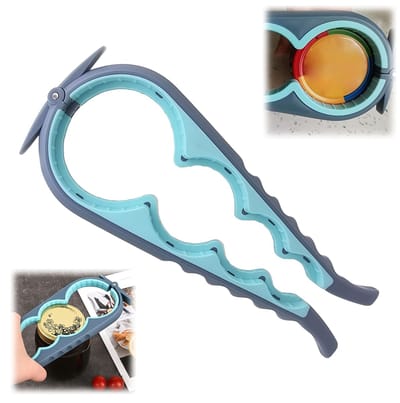 1 stuk - Blikopener - Flessenopener - Opent gemakkelijk blikdeksels - Multifunctionele keukengadget - blauw - 22,7*9 cm - Geschikt voor ouderen, mensen met artritis en mensen met een zwakke handkracht