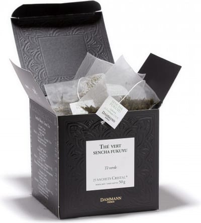 Dammann Frères- Sencha Fukuyu 25 cristal zakjes - Japanse groene thee - Dorstlesser - composteerbare theebuiltjeszakjes