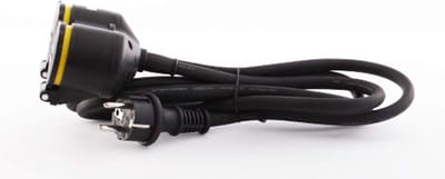 Tuinstopcontact Dubbel - Buitenstekker Doos - Tuin Verlichten - Kinderbeveiliging IP44 - 2 Meter Kabel - Zwart