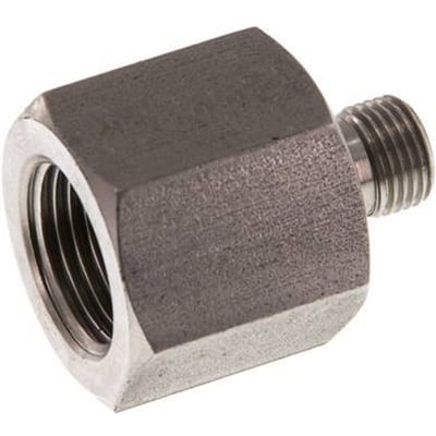 G 1/8'' x G 3/8'' M/F RVS Neusstuk 630 Bar - Hydrauliek - FL2S-MF-STE-018G-038G