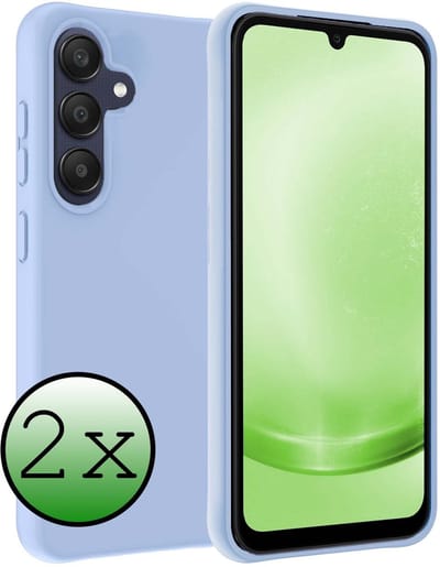 Hoesje 2 Stuks - Geschikt voor Samsung Galaxy A26 - Sterk & Shockproof - Case Siliconen - Back Cover - Telefoon Hoes - Lichtblauw