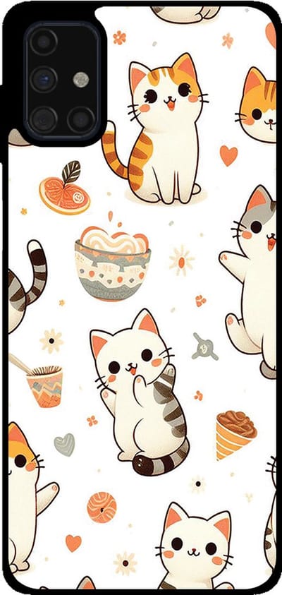 Smartphonica Telefoonhoesje Geschikt voor Samsung Galaxy M51 met katten opdruk - TPU backcover case cat design geschikt voor Samsung Galaxy M51