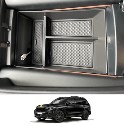 Compatibel met BMW X5 G05 X6 G06 X7 G07 2019-2023 2024 2025, middenconsole armleuning organizer armleuningen opbergdoos handschoenenvak opslag auto center console tray interieur accessoires