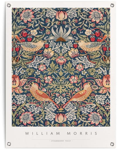 Tuinposter William Morris - aardbeiendief - 80 x 60 - Canvas - REINDERS