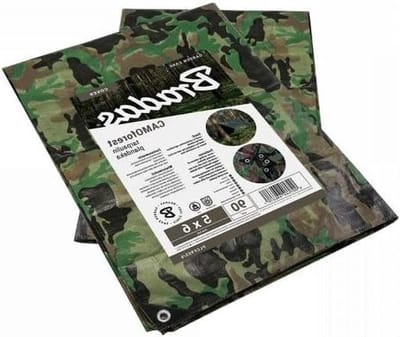 Afdekzeil met oogjes - Beschermhoes Tuin - Buiten beschermen - UV-bestendig waterdicht - 3 x 3 meter - camouflage